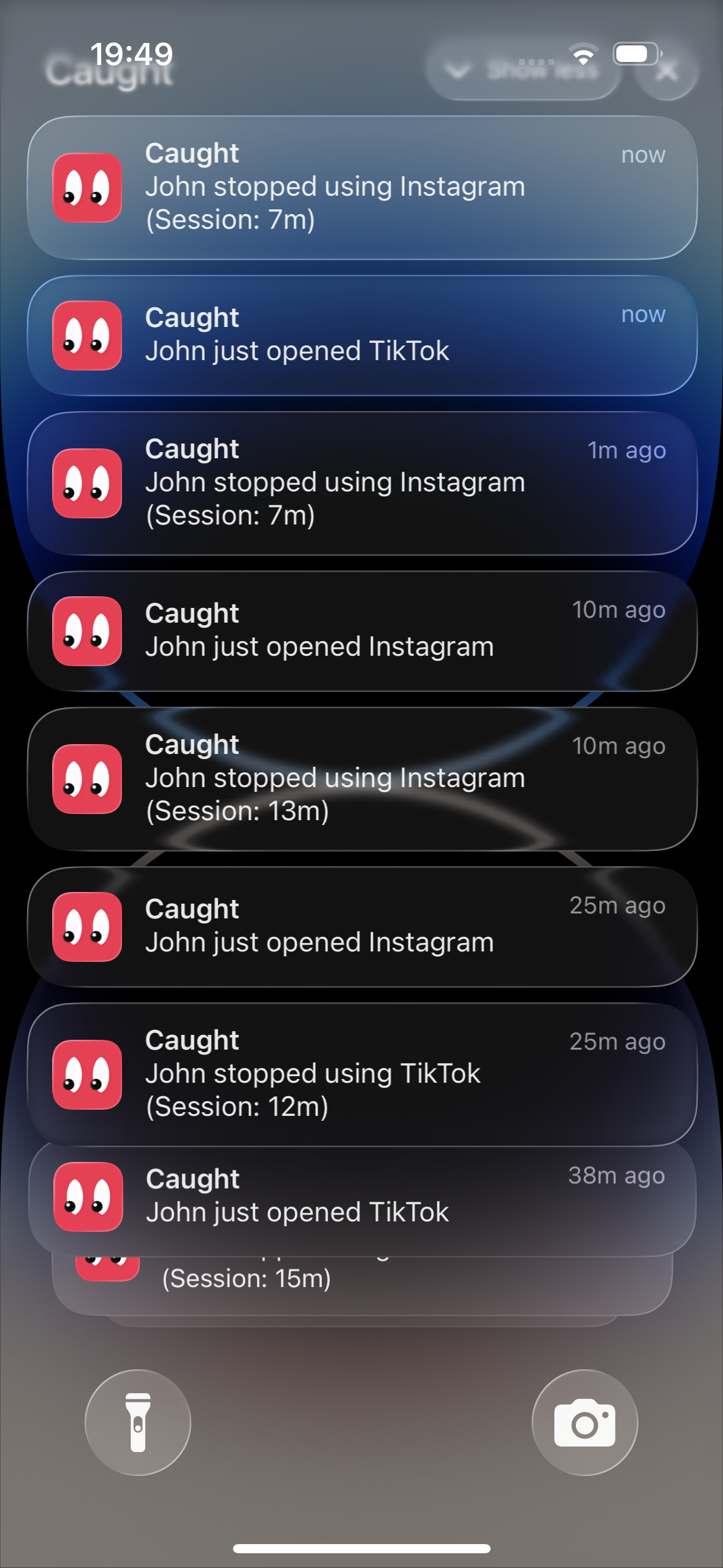Caught Notifications